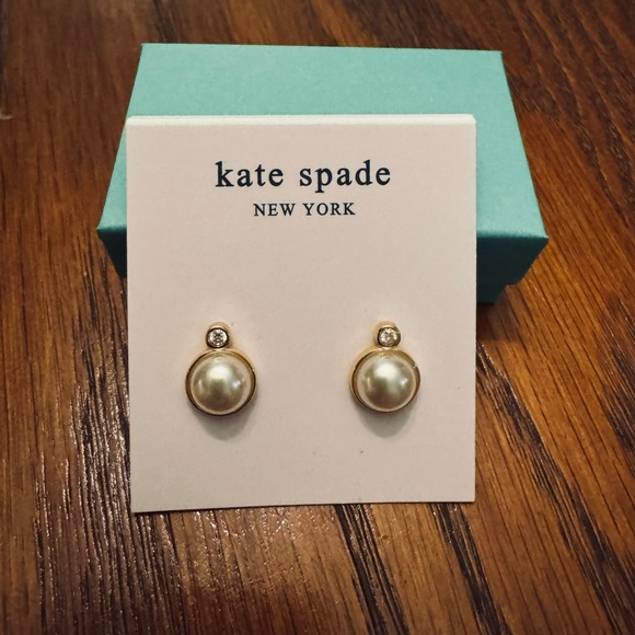 Kate Spade Pearl and Crystal Stud Earrings - Picture 4 of 5